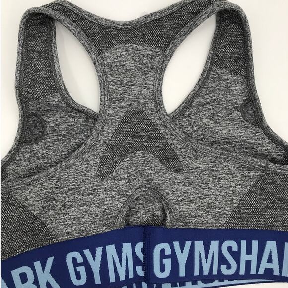 Gymshark Flex Sports Bra M Racerback Gray Blue - Picture 5 of 5